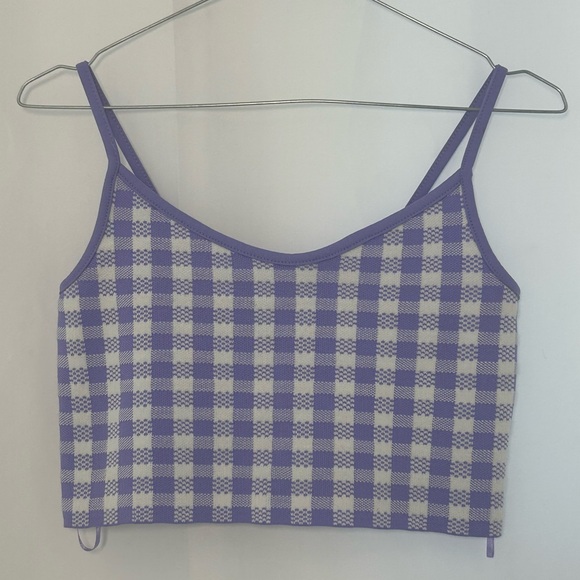 PRIMARK Gingham Print Cropped Tank - Picture 1 of 4